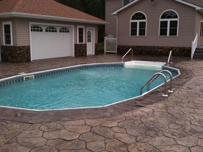 Outdoor Pool Deck Construction